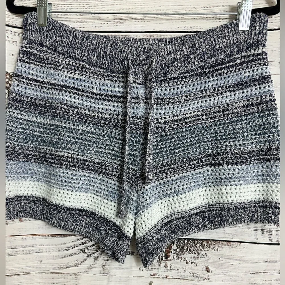 Lucky Brand Shorts Womens Medium‎ Tie Waist knit crotchet Coverup Casual Beach